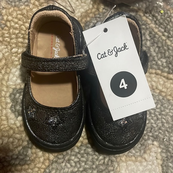 Cat & Jack Shoes Baby Girls Size 4 Cat Jack Black Dress Velcro